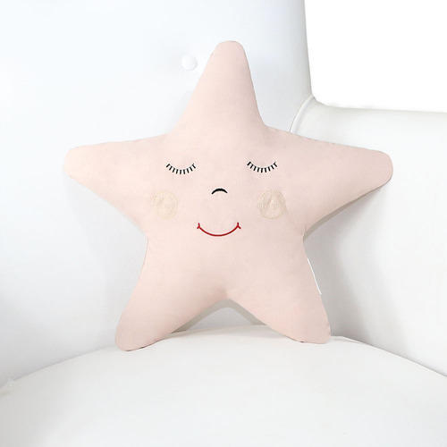 Almofada Decorativa Estrela Rosê 100% Algodão Cor Nude