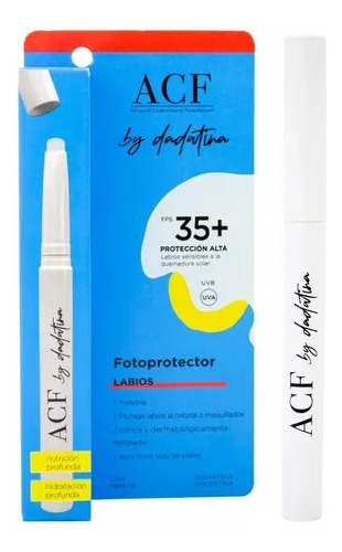 Acf By Dadatina Fotoprotector Para Labios Fps 35+ Camuflaje