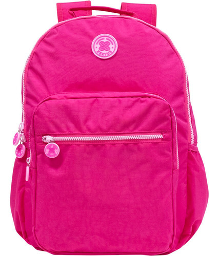 Mochila Escolar Costal 3 Zíper Juvenil Trendy Pink Xeryus Cor Rosa