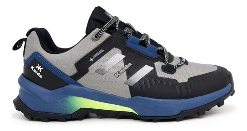 Zapatilla Outdoor De Hombre Kaida Kd22-13m Gris Azul