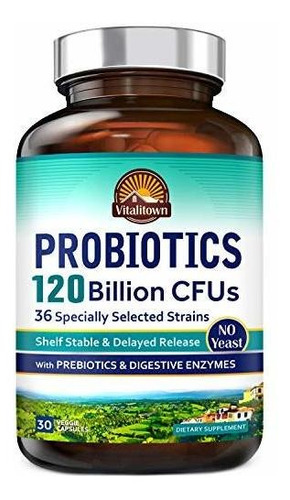 Vitalitown 120 Mil Millones De Ufc Probióticos | 36 Cepas +