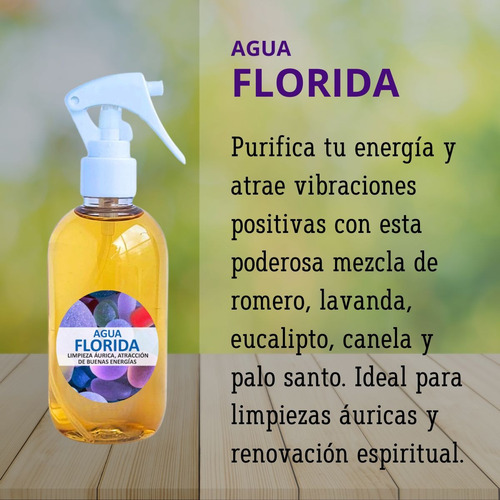Agua Florida 250ml Limpieza Energética Y Atracción Positiva