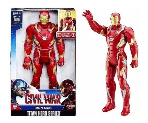 Imagem 1 de 4 de Boneco Homem De Ferro Eletrônico Titan Hero Hasbro B6177