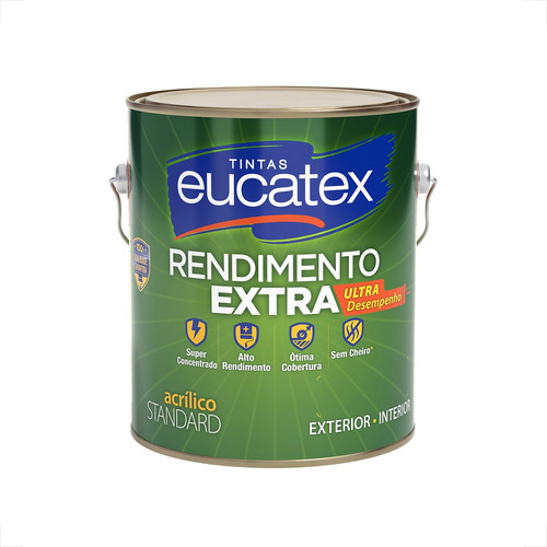 Tinta Latex Eucatex Rendimento Extra Cenoura 3600ml