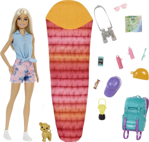 Barbie Malibu Camping Playset Con Muñeca Y Accesorios