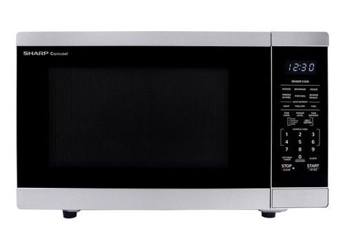 Sharp 1.4 Cu. Ft. Stainless Steel With Black Mirro