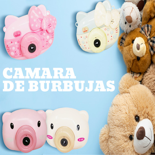 Pack 4 Pz Juguete Camara De Burbujas Para Niños
