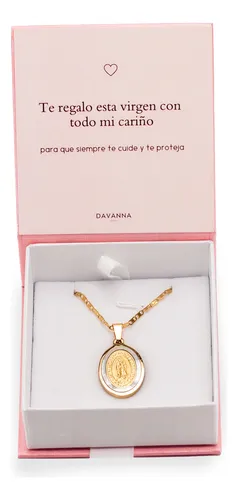 comprar Collar Virgen Perla Real Regalo Mama Esposa Acero Chapa 18k