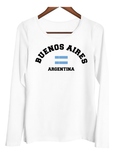 Remera Mujer Ml Buenos Aires Argentina Bandera Logo