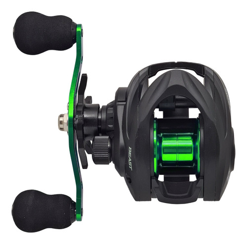 Imagen 1 de 6 de Reel Huevito Beast Green Snake 103 Baitcasting 3 Rulemanes