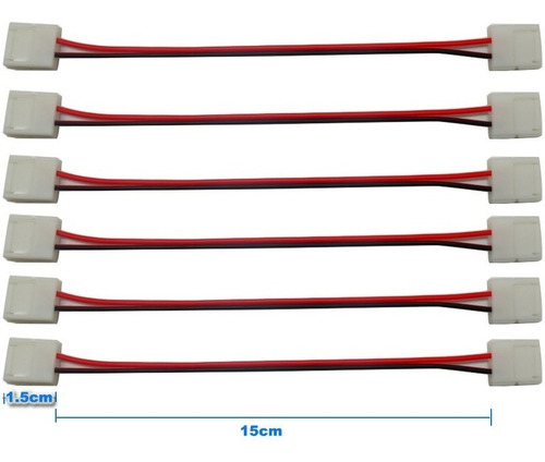 Imagem 4 de 6 de 5x Emenda Plug Conector Para Fita De Led 5050 10mm 2 Vias