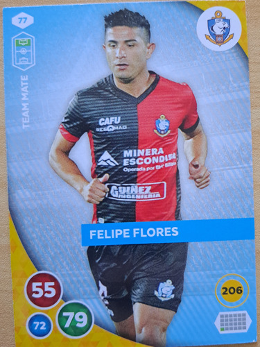 Carta Adrenalyn Xl Fútbol Chileno 2019 Felipe Flores #77