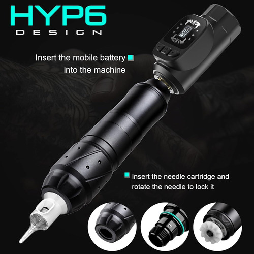 Kit Tatuaje Pistola Máquina Hawink 2 Baterias Bajo Pedido