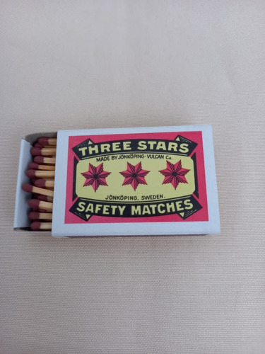 Miscelanias - Caja De Fostoros - Three Stars Safety Matches