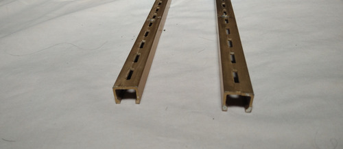 Riel Cremallera Para Pie De Amigo Aluminio Dorado (Usado)