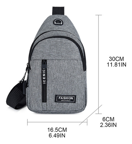 (bk-3) Mochila Bandolera Tipo Bandolera Con Puerto De Carga