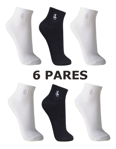 Imagem 3 de 8 de Kit 6 Pares Meias Lupo Cano Médio Academia Atacado Original