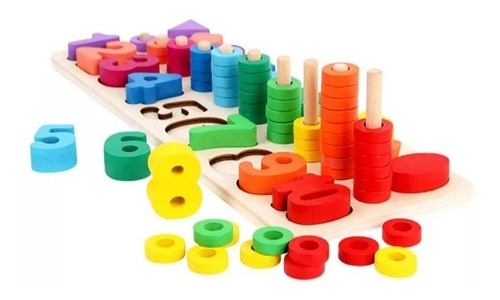 Set Matemáticas Puzzle Numero Y Cantidades Calculo Niños
