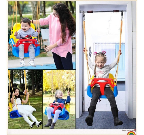 Imagen 7 de 10 de Hamaca Infantil Para Bebe Y Niños 3 En 1 Adaptable Y Segura
