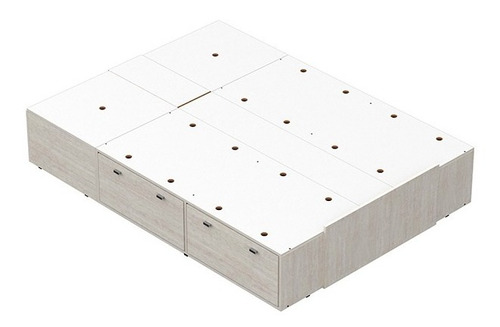 Cama Con Cajones Box . Base Somier Con Cajonera 2 Plazas