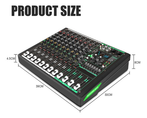 Mezclador De Audio De 8 Canales, Mesa De Sonido, Consola