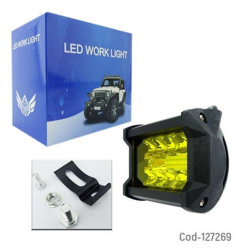 Neblinero 20 Led Ámbar / Rectangular 12 Y 24 Volt