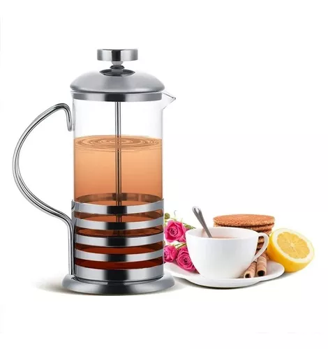 Set Juego Cafetera Embolo 600ml + 2 Tazas Café Te 200 Ml Bz3