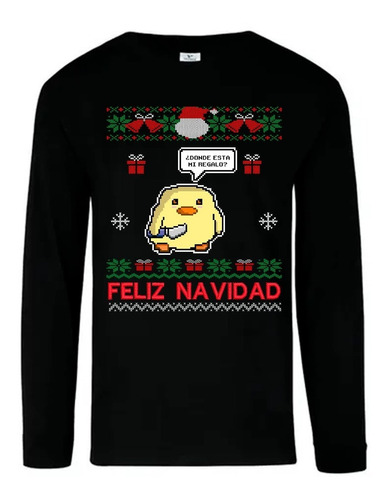 Ugly Sweater Playera Pollito Navidad