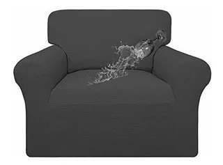 Funda De Sofa Easy-going Impermeable Color Gris Oscuro Suave