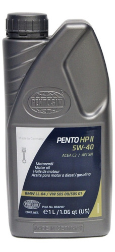 Aceite Sintetico Universal / 5w 40 Pentosin 1 Litro