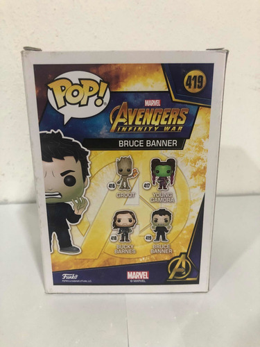 Bruce Banner 419 Avengers Infinity War Funko Pop Nuevo