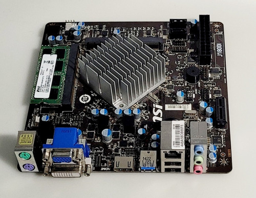 Imagem 3 de 7 de Placa Mãe Msi J1800i - 2gb Ram - Hdmi Usb 3.0