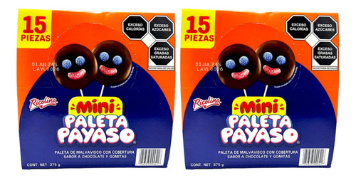 Mini Paleta Payaso Ricolino Con 30 Pzas De 25 G C/u