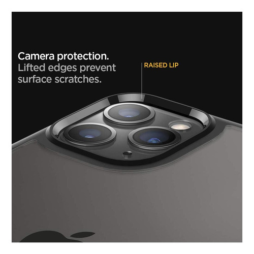 Funda Spigen Ultra Hybrid Para Iphone 11 Pro - Negro Negro Lisa