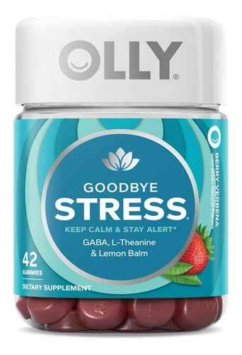 Olly Goodbye Stress | Alivio Definitivo Al Estrés 42 Gomitas Sabor Fresa