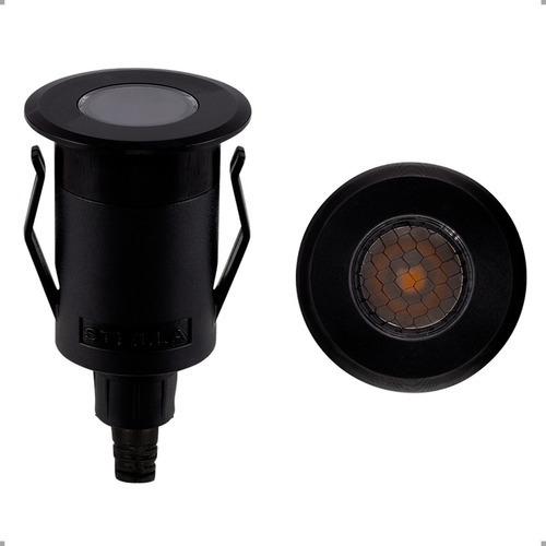 Balizador De Solo Way Up Led 1w 3000k Ip67 45lm Stl21712pto Cor Da Estrutura Preto