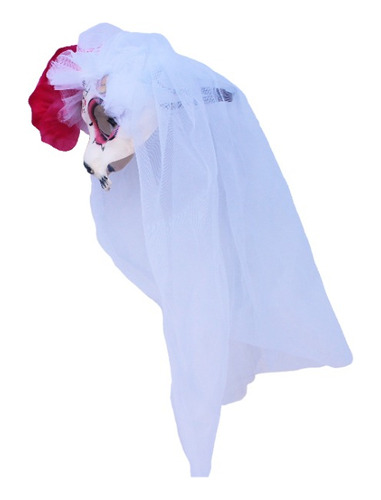 Antifaz Catrina Con Belo Blanco Disfraz Halloween Fiesta
