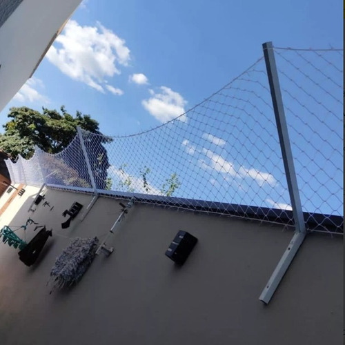 Sistema Anti Fuga Para Gatos - Kit 4 Hastes + Rede Proteção