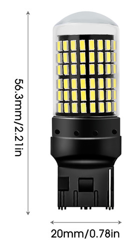 X2 Ampolleta Led T20 7440 144led Luz Blanca 360° Auto 1cont