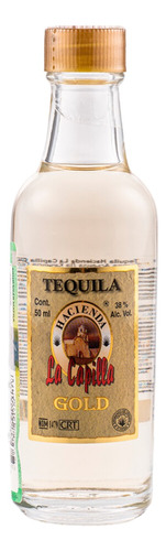 Miniatura Tequila Hacienda La Capilla Gold 50ml (vidrio)