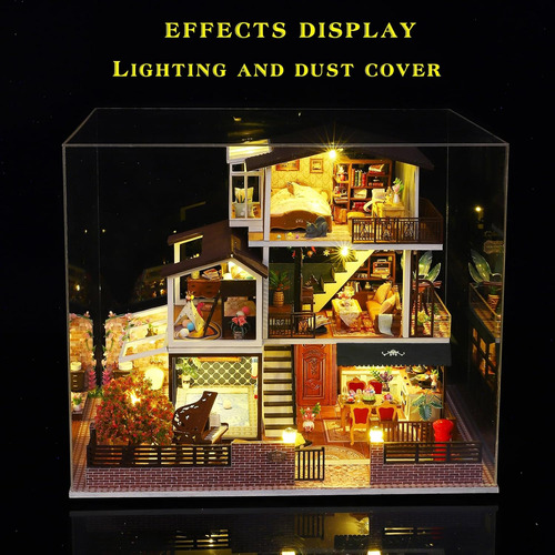 Kit De Muebles De Madera En Miniatura Spilay Dollhouse Diy,