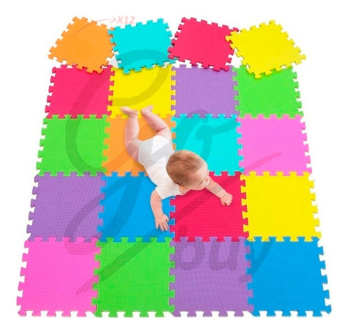 12 Tapetes Para Bebe Gateo Foamy Infantil Rompecabeza X12 Pc