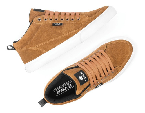 Imagen 5 de 7 de Zapatillas Botitas Vicus Rhino Hi Gamuza Habano
