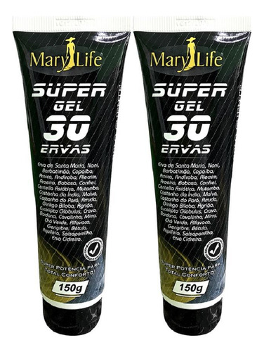 Kit Com 2 Super Gel 30 Ervas 150g Efeito Gelo Quente