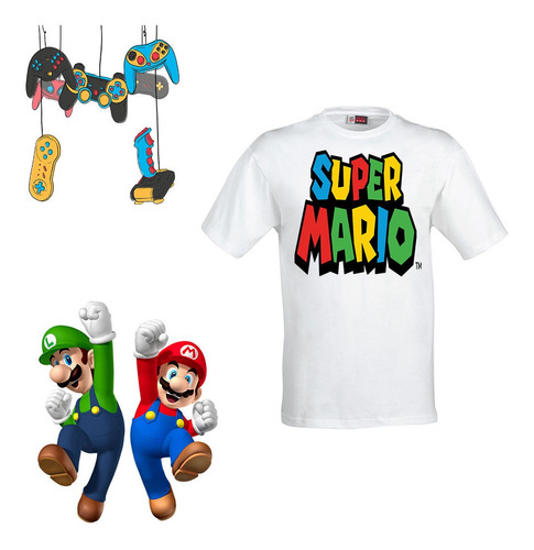 Remeras Personalizada Sublimación Super Mario Bros Party 