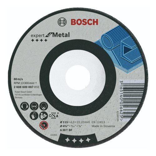 Disco De Desbaste 115x6,0x22,23mm. Expert For Metal Bosch 