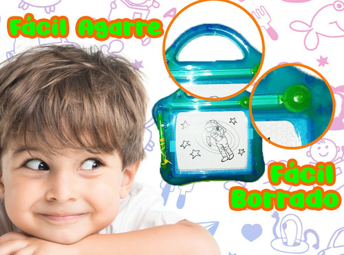 Imagen 7 de 10 de Juguete Pizarra Chica Infantil Magica Magnetica Con Lapiz