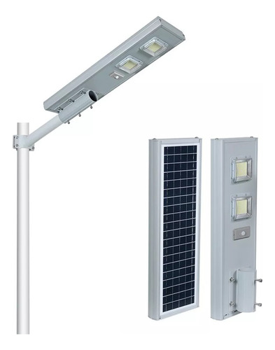 Lámpara Solar Led 200w Luminaria Suburbana Alumbrado Público