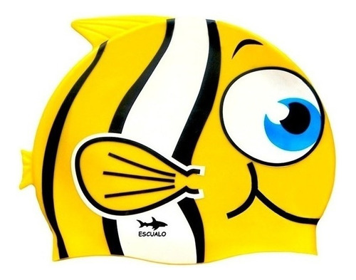 Gorras Para Natación Modelo Animals, Pez Amarillo - Escualo Color Amarillo Talla Niños Diseño De La Tela Pez