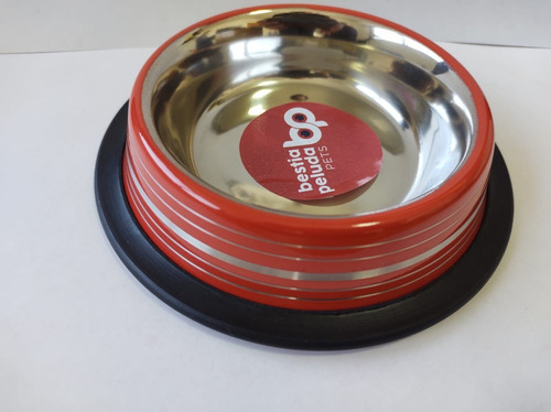 Comedero Acero Inox. Color Bp 0.9l Perro- Petit Pet Shop